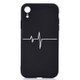 For iPhone XR Shockproof Stick Figure Pattern Soft TPU Protective Case(Heart Rate)