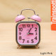 A59 Square Metal Bell Alarm Clock Ringing Alarm Clock Child Student Bedside Bell With Alarm(Light Pink)