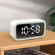 FY101 Charging Bluetooth Speaker Radio Alarm Mirror Electronic Clock(White)