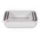 3 in 1 Household Creative Rectangular Kitchen Plastic Fruit and Vegetable Storage Basket Drain Basket Set(Gray)