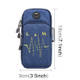 Universal 6.2 inch or Under Phone Zipper Double Bag Multi-functional Sport Arm Case with Earphone Hole, For iPhone, Samsung, Sony, Huawei, Meizu, Lenovo, ASUS, Oneplus, Xiaomi, Cubot, Ulefone, Letv, DOOGEE, Vkworld, and other Smartphones (Blue)