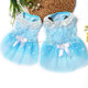 AB060 Lovely Cat Dress Lace Wedding Skirts Dresses for Pets Party Costume, Size:XS(Blue)