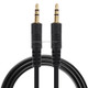 1m 3.5mm Male to 3.5mm Male Plug Stereo Audio Aux Cable  (Black + Gold Plated Connector)