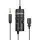 BOYA BY-M1 PRO Universal 3.5mm Plug Omni-directional Lavalier Microphone, Cable Length: 6m (Black)