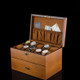 Wooden Double-Layer Watch Storage Box With Lock Jewelry Collection Display Box, Specification: 20 Epitope