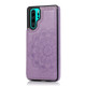 For Huawei P30 Double Buckle Mandala Pattern PU+TPU Protective Case with Card Slots & Holder & Photo Frame(Purple)