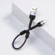 JOYROOM S-M372 Micro USB to USB Portable Aluminum Alloy Magnetic Braided Data Cable, 3.4A, Length: 15cm(Black)