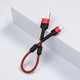 JOYROOM S-M372 Micro USB to USB Portable Aluminum Alloy Magnetic Braided Data Cable, 3.4A, Length: 15cm(Red)