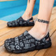 Spring And Summer Men EVA Casual Breathable Sandals Letter Beach Shoes Slippers, Size: 43(Black)