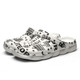 Spring And Summer Men EVA Casual Breathable Sandals Letter Beach Shoes Slippers, Size: 40(White)