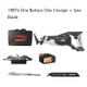 NANWEI Lithium Battery Reciprocating Metal Saw Household Portable Logging Saw, CN Plug, 198TV One Battery One Charger + Saw Blade