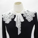 Hollow Water-soluble Fake Collar Shawl Dress Decorative Collar(White)