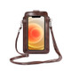Crazy Horse Textured Riser Touch Screen Phone Case Universal Diagonal Carrying  Leather Case Suitable for 5.5-6.9 inch Smartphones(Brown)