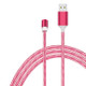 2 in 1 USB to 8 Pin + Micro USB Magnetic Suction Colorful Streamer Mobile Phone Charging Cable, Length: 1m(Red Light)