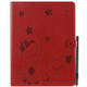 For iPad Pro 12.9 (2020) & (2018) Cat Bee Embossing Pattern Horizontal Flip Leather Case with Holder & Card Slots & Wallet & Pen Slot(Red)