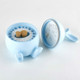 Baby Tooth Box Cute Rabbit Baby Navel Belt Hair Souvenir Bottle(Blue Rabbit)