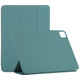 For iPad Pro 12.9 inch(2020) Horizontal Flip Ultra-thin Double-sided Clip Non-buckle Magnetic PU Leather Case With Three-folding Holder & Sleep / Wake-up Function(Green)