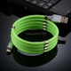 USB to 8 Pin Luminous Magnetic Attraction Data Cable, Length: 1m(Green)