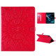 For iPad Pro 12.9 (2020) & Pro 12.9 (2018) Pressed Printing Sunflower Pattern Horizontal Flip PU Leather Case with Holder & Card Slots & Wallet(Red)