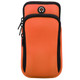 For Smart Phones Below 6.0 inch Zipper Double Pocket Multi Function Sports Arm Bag with Earphone Hole(Orange)