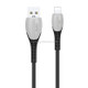 TOTUDESIGN BL-003 Soft Color Series 3A 8Pin to USB Charging Data Cable, Length: 1.2m(Grey)