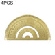 4 PCS Brass Retro Drawing Ruler Measuring Tools, Model: 0-180 Degree Protractor