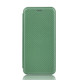 For BlackBerry KEY2 Carbon Fiber Texture Magnetic Horizontal Flip TPU + PC + PU Leather Case with Card Slot(Green)