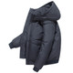 Men Short Padded Jacket White Duck Down Down Jacket (Color:Gray Size:XXXL)