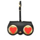 Cute And Funny PU Sunglasses Case Portable Glasses Case With Hanging Buckle, Colour: Red Love