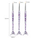 3 PCS 3 in 1 Nail Art Draw Line Abd Light Therapy Pen Fishtail Clear Purple Green Nail Pen, Color Classification: Draw Line Pen