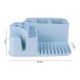 2 PCS Rectangular Bathroom Cosmetics Washstand Plastic Shelf(Blue)