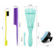 Octopus Massage Comb Silicone Shampoo Brush Beauty Eyebrow Brush Pointed Tail Comb Set