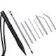 Umbrella Rope Needle Marlin Spike Bracelet DIY Weaving Tool, Specification: 9 PCS / Set Black