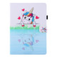 For Samsung Galaxy Tab A 9.7 T550 Colored Drawing Horizontal Flip PU Leather Case with Holder & Card Slots & Wallet & Sleep / Wake-up Function(Loving Unicorn)