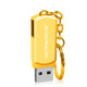 MicroDrive 4GB USB 2.0 Creative Personality Metal U Disk with Hook (Gold)