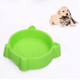 2 PCS Eco-friendly Plastic Anti-skid Cat Face Bowl Pet Supplies(Green)