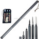 Outdoor Multi-function Portable Foldable Aluminium Alloy Alpenstocks Poles, Length : 64CM(Grey)