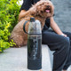 Personal Pet Dual Purpose Pet Spray Type Portable Outgoing Cup Dog Drinking Fountain(Black)
