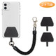 Telescopic Anti-Theft Spring Mobile Phone Hanging Rope  Anti-Lost Anti-Theft Elastic Lanyard(Black + Black Gasket)