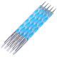 3 Pairs Nail Pen 5 Spiral Rod Silicone Pen Point Drill Pen Double Head Nail Pen Nail Tool(Blue)
