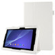 Litchi Texture Leather Case with Holder for Sony Xperia Tablet Z2 10.1(White)