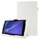 Litchi Texture Leather Case with Holder for Sony Xperia Tablet Z2 10.1(White)