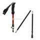 Outdoor Mountaineering Portable Foldable Ultra light Aluminium Alloy Alpenstocks Trekking Poles, Length : 35-125CM (Red)