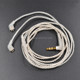 3.5mm Twist Texture Silver-plated Audio Earphone Cable Applicable to KZ ED12(Silver)