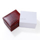 6 PCS PU+ Crocodile Texture Clamshell Watch Box Bracelet Box Packaging Box Jewelry Gift Box(Crocodile pattern red inner white)