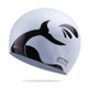 Enlarged Version Dolphin Pattern Silicone Swimming Cap for Male and Female(Silver)