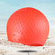 Larger Version Water Drop Shape Silicone Swimming Cap(Orange)