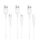 WK WDC-136 USB to 8 Pin 3A Fast Charing Data Cable(White)