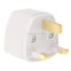 [HK Warehouse] Travel Power Adapter Plug Adapter with UK Socket Plug(White)