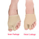 Two Toes Split Toe Guard Foot Cover Toe Separation Thumb Varus Correction Foot Cover,Style: Inner Package Complexion, Size: S (35-40)